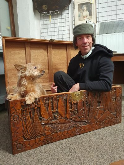 Antique Chinese Camphor Wood Box Chest - Image 2