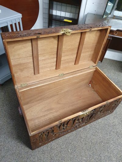 Antique Chinese Camphor Wood Box Chest - Image 4