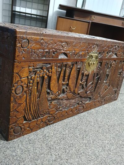 Antique Chinese Camphor Wood Box Chest - Image 7