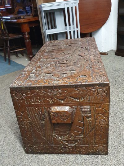 Antique Chinese Camphor Wood Box Chest - Image 8