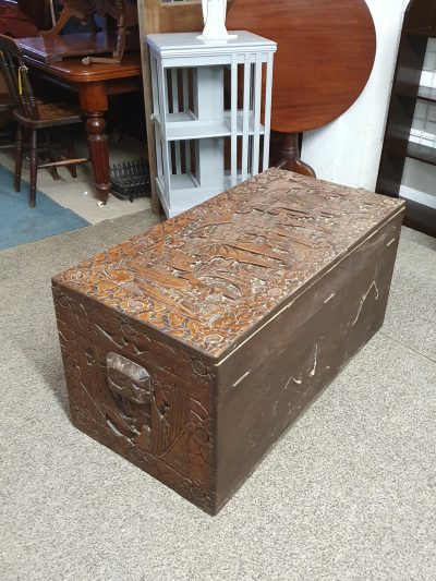 Antique Chinese Camphor Wood Box Chest - Image 9