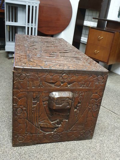 Antique Chinese Camphor Wood Box Chest - Image 10