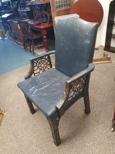 Good 1920's Leather Armchair - Image 8