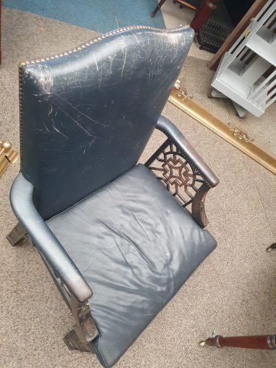 Good 1920's Leather Armchair - Image 6