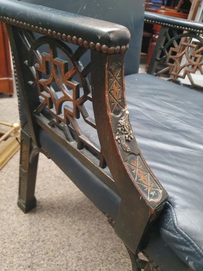 Good 1920's Leather Armchair - Image 3