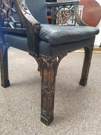 Good 1920's Leather Armchair - Image 4