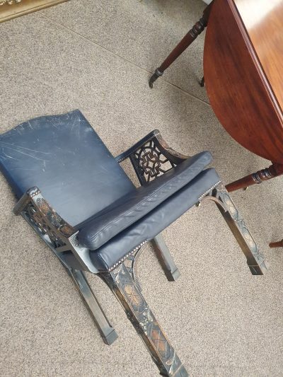 Good 1920's Leather Armchair - Image 7