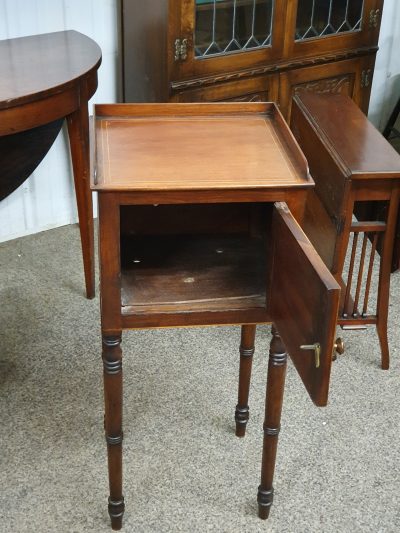 Antique Georgian Bedside Table Cabinet - Image 4