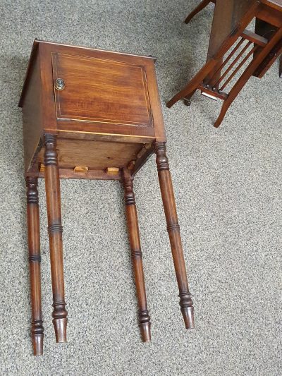 Antique Georgian Bedside Table Cabinet - Image 7