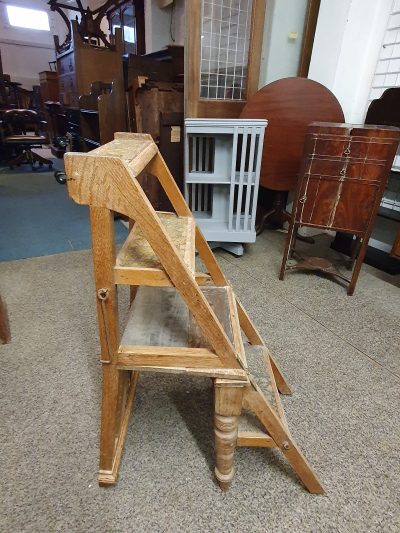 Antique Edwardian Metamorphic Step Chair - Image 4