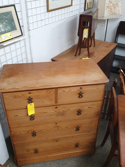 Antique Pine Chest of Drawers - Image 5