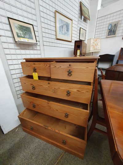 Antique Pine Chest of Drawers - Image 6