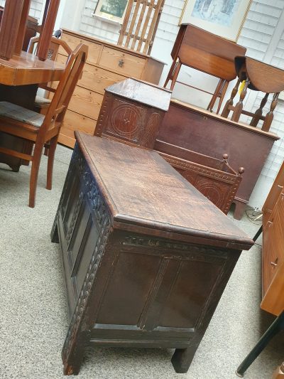 Small Antique Georgian Oak Coffer - Image 2