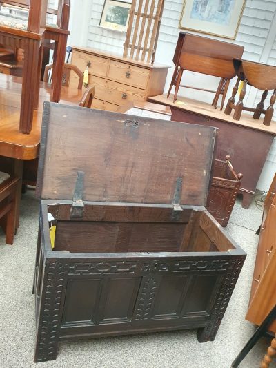 Small Antique Georgian Oak Coffer - Image 3