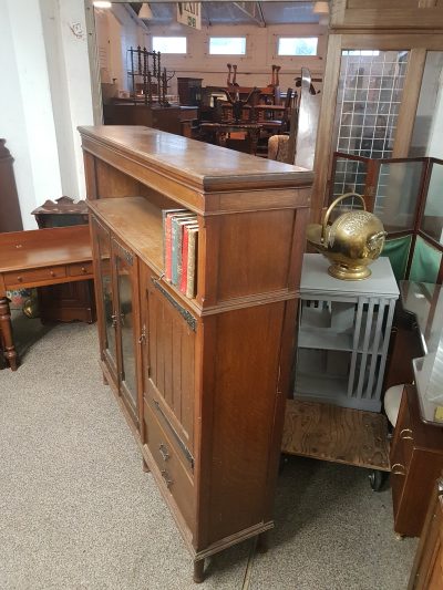 Good Antique Arts & Crafts Oak Bookcase - Image 7