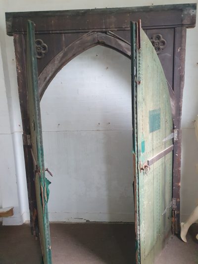 Large Antique Arch Top Gothic Door - Image 2