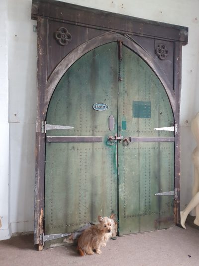 Large Antique Arch Top Gothic Door - Image 7