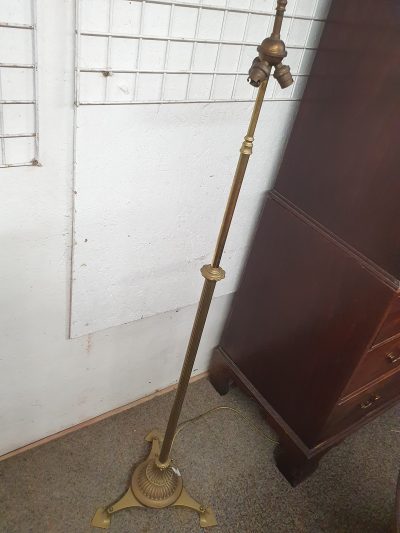 Antique Arts & Crafts Telescopic Brass Standard Lamp - Image 2