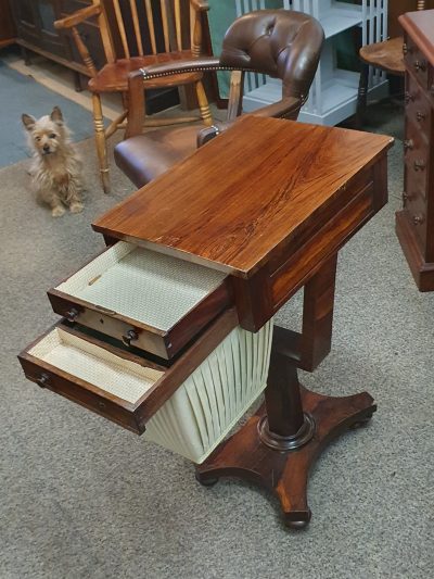 Antique Rosewood Work Table - Image 3