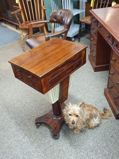 Antique Rosewood Work Table - Image 9