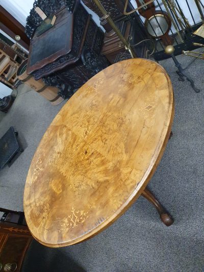 Antique Victorian Walnut Table - Image 4