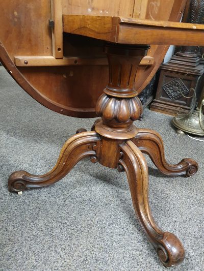 Antique Victorian Walnut Table - Image 8