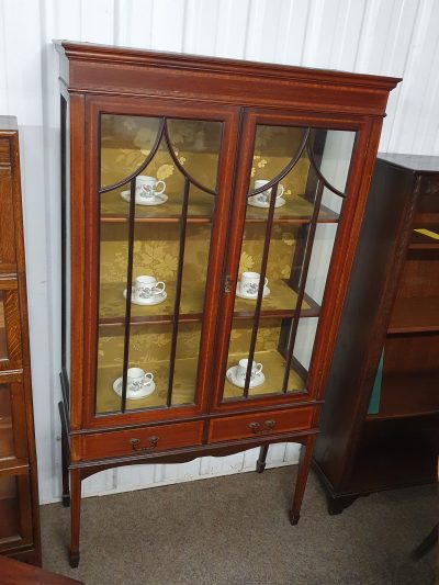 Good Antique Edwardian Display Cabinet - Image 4