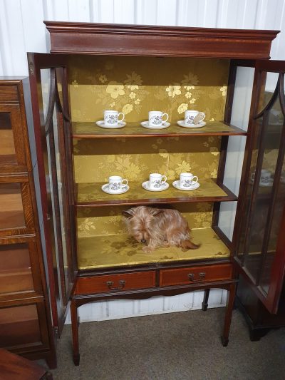 Good Antique Edwardian Display Cabinet - Image 5