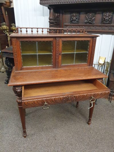 Antique French Oak Side Table - Image 2