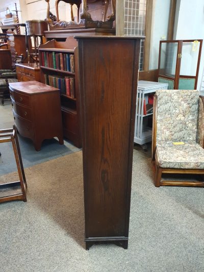 Tall Vintage Oak Open Front Bookcase - Image 5