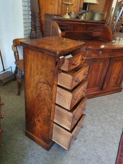 Antique Victorian Walnut Wellington Chest - Image 6