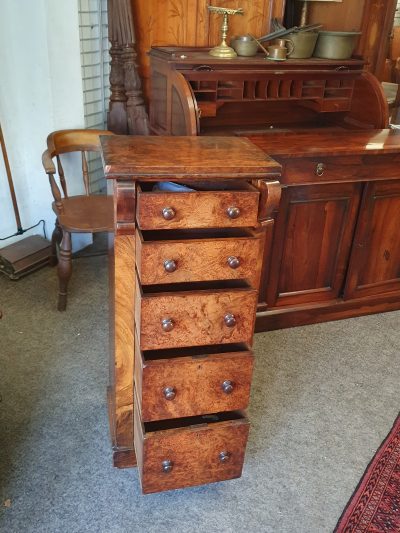 Antique Victorian Walnut Wellington Chest - Image 7