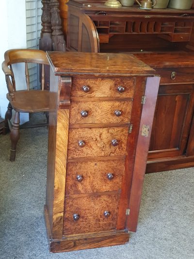 Antique Victorian Walnut Wellington Chest - Image 8