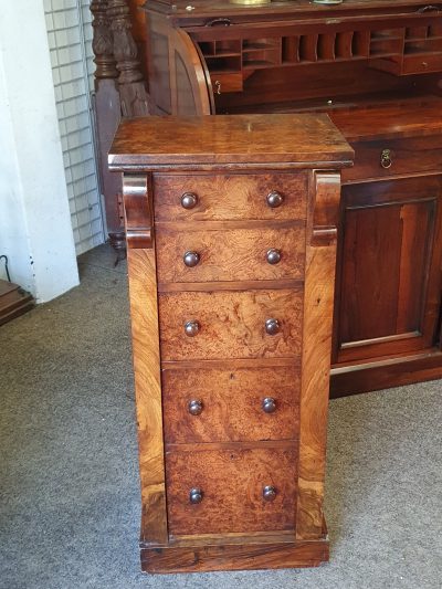 Antique Victorian Walnut Wellington Chest - Image 10