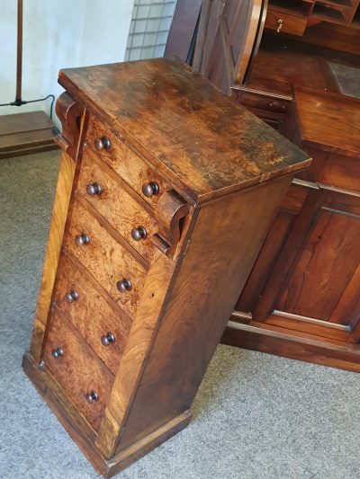 Antique Victorian Walnut Wellington Chest - Image 9