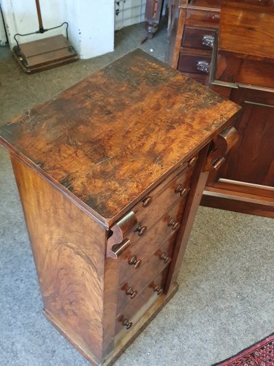 Antique Victorian Walnut Wellington Chest - Image 3