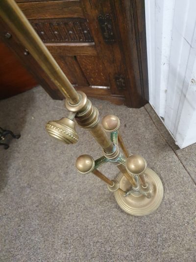 Good Antique Victorian Brass Standard Lamp - Image 6