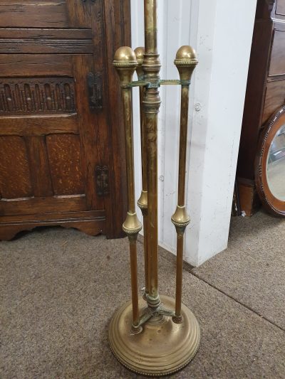 Good Antique Victorian Brass Standard Lamp - Image 7