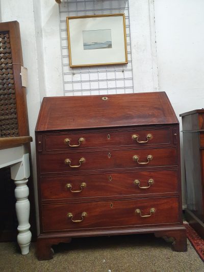 Antique Georgian Bureau Writing Desk - Image 8