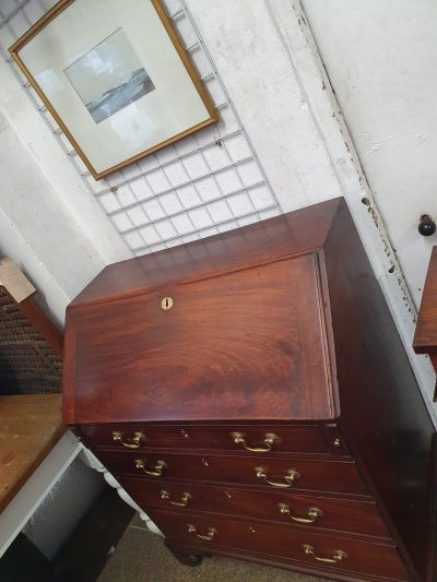 Antique Georgian Bureau Writing Desk - Image 7