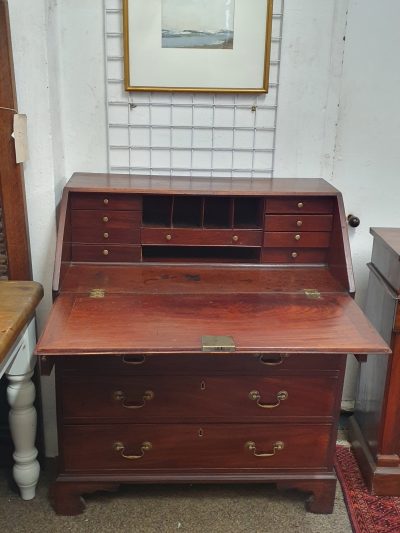 Antique Georgian Bureau Writing Desk - Image 6