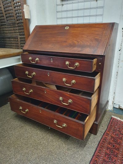 Antique Georgian Bureau Writing Desk - Image 2