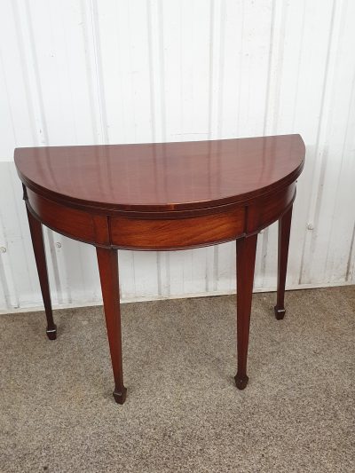 Antique Georgian Demi Lune Card Table - Image 4