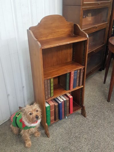 Small Antique Arts & Crafts Oak Bookcase Shelves - Image 4