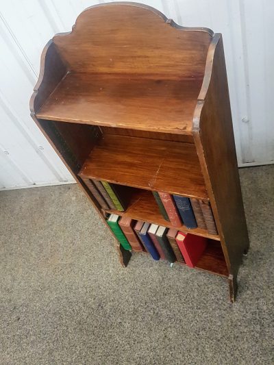 Small Antique Arts & Crafts Oak Bookcase Shelves - Image 3