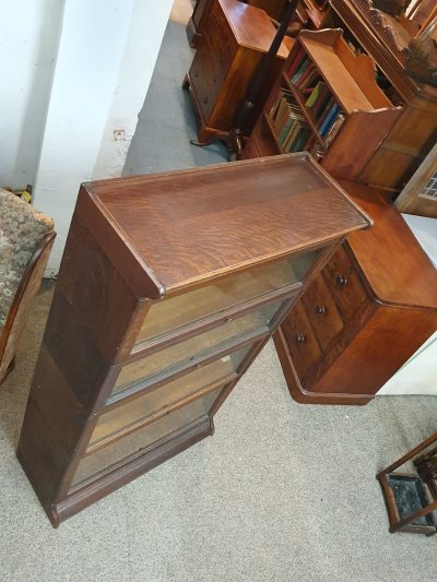 Antique Stacking Oak Bookcase Cabinet - Image 4