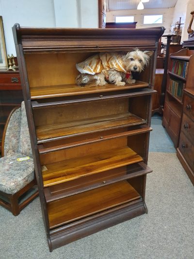 Antique Stacking Oak Bookcase Cabinet - Image 3