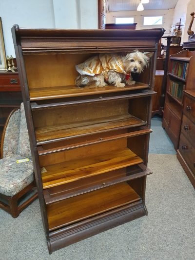 Antique Stacking Oak Bookcase Cabinet - Image 6