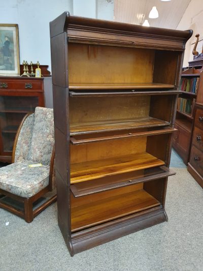 Antique Stacking Oak Bookcase Cabinet - Image 5