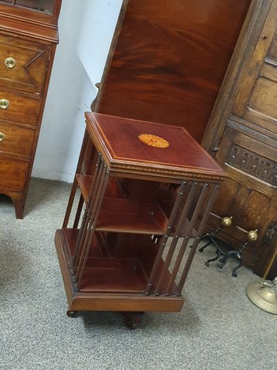 Good Antique Maple & Co Revolving Bookcase - Image 9